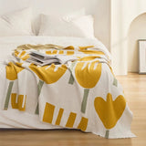 Taooba-Simple Tulips Cotton Throw Blanket