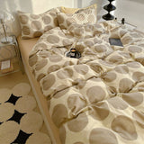 Taooba Beige Large Polka Dot Bedding Set