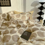 Taooba Beige Large Polka Dot Bedding Set