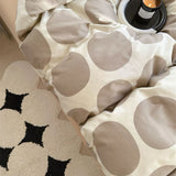 Taooba Beige Large Polka Dot Bedding Set