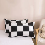 Taooba Large Black & White Check Bedding Set