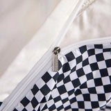 Taooba Large Black & White Check Bedding Set