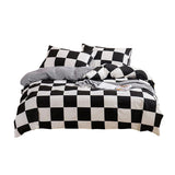 Taooba Large Black & White Check Bedding Set