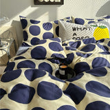 Taooba Blue Large Polka Dot Bedding Set