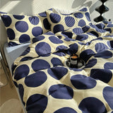 Taooba Blue Large Polka Dot Bedding Set