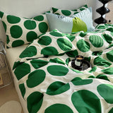 Taooba Green Large Polka Dot Bedding Set