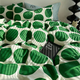 Taooba Green Large Polka Dot Bedding Set