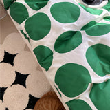 Taooba Green Large Polka Dot Bedding Set