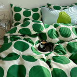 Taooba Green Large Polka Dot Bedding Set