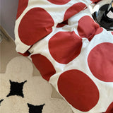 Taooba Red Large Polka Dot Bedding Set