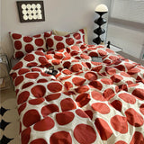 Taooba Red Large Polka Dot Bedding Set