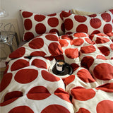 Taooba Red Large Polka Dot Bedding Set