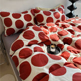 Taooba Red Large Polka Dot Bedding Set