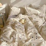 Taooba Light Beige Splattered Bedding Set