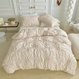 Taooba Ruffle Flower Duvet Cover Set