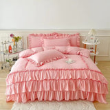 Taooba Lush Ruffles Duvet Cover Set