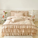 Taooba Lush Ruffles Duvet Cover Set