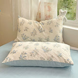 Taooba Pastel Blue Flowers Print Bedding Set