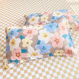 Taooba-Pastel Brown Flowers Bedding Set