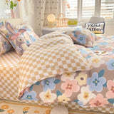 Taooba-Pastel Brown Flowers Bedding Set