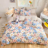 Taooba-Pastel Brown Flowers Bedding Set