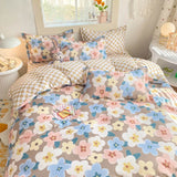 Taooba-Pastel Brown Flowers Bedding Set