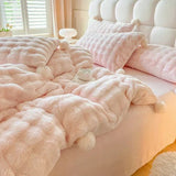 Taooba-Faux Fur Warm Fluffy Bedding Set