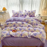 Taooba-Pastel Purple Hearts Bedding Set