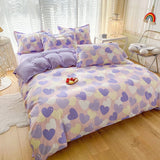 Taooba-Pastel Purple Hearts Bedding Set