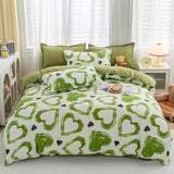 Taooba-Green Hearts Bedding Set