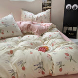 Taooba Pastel Tulip Flower Print Bedding Set