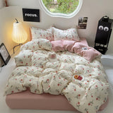 Taooba Pastel Tulip Flower Print Bedding Set