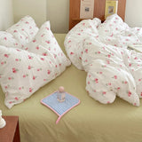 Taooba-Soft Pastel Tulip Floral Print Bedding Set