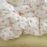 Taooba-Soft Pastel Tulip Floral Print Bedding Set