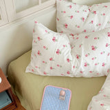 Taooba-Soft Pastel Tulip Floral Print Bedding Set