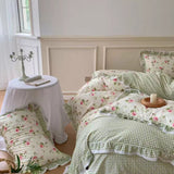 Taooba Pastoral Floral Lace Bedding Set