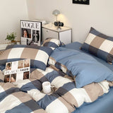 Taooba-Large Plaid Print Bedding Set