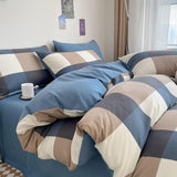 Taooba-Large Plaid Print Bedding Set