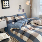 Taooba-Large Plaid Print Bedding Set