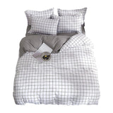 Taooba Plain Grid Bedding Set