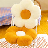 Taooba-Plush Daisy Flower Decorative Pillow