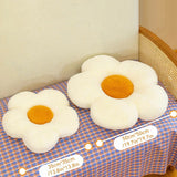 Taooba-Plush Daisy Flower Decorative Pillow