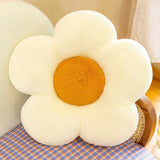 Taooba-Plush Daisy Flower Decorative Pillow