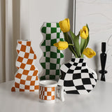 Taooba-Checkerboard Ceramic Vase