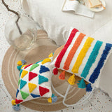 Taooba-Rainbow Tassels Cushion Cover