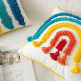 Taooba-Rainbow Tassels Cushion Cover