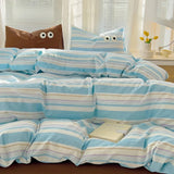 Taooba Pastel Retro Striped Bedding Set