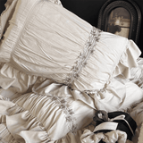 Taooba Rose Embroidery Beaded Bedding Set