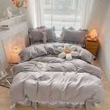 Taooba-Ruffle Lace Bedding Set