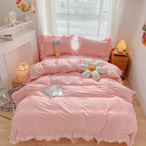 Taooba-Ruffle Lace Bedding Set